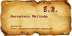 Bernstein Melinda névjegykártya